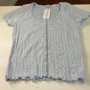 PACSUN BRANDY NWT light blue zelly top!